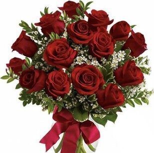 15 red roses with greenery | Flower Delivery Bryansk